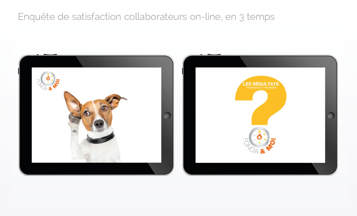 Enquête de satisfaction collaborateurs on-line, en 3 temps