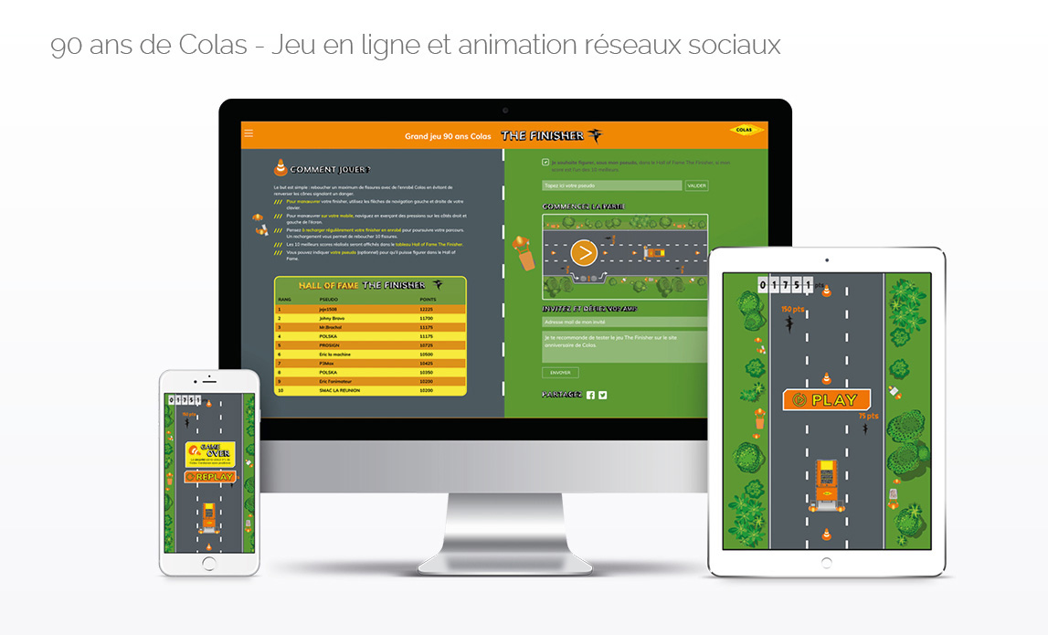 90ans de Colas - Jeu en ligne et animation réseaux sociaux